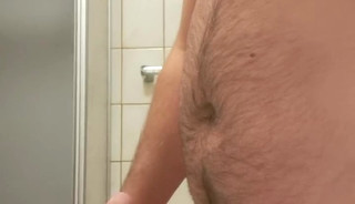 Wixxing in the bathroom with cumshot