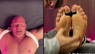 MyFriendsFeet: Hunk Dev Giggles Hard While Being Tickled From His Pits To His Feet