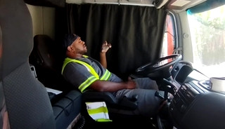 Lunchtime, Alone Inside the Truck.