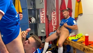 Soccer Lads Fuck In The Locker Room
