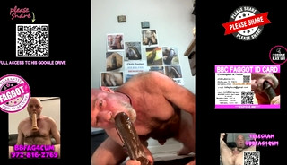 Exposure whore Christopher Allen Foster rides his thick black dongs