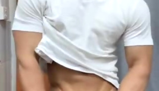Jock Asian Guy Jacking Off