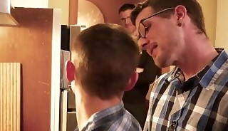 Sharing is Caring! Two older men tag team cute little boycunt!