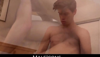 Luscious young Michael Delray's anal slamming of Gabriel Alanzo's tight ass