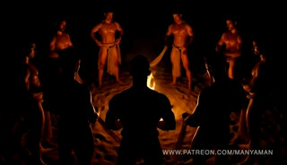 AI Guys Around A Campfire