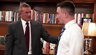Matthew Figata fuck twink Tyler Tanner inside his office