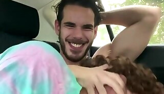 Hot Guys Masturbate In Car