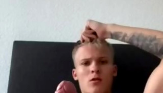 Gay baited jerking off hard