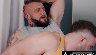 HETEROFLEXIBLE - College Jocks Handjobs Leads To Sloppy Blowjob & Bareback Doggystyle