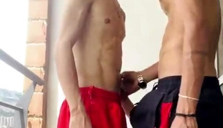 enjoying the Latino man's cock