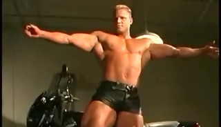 Chad Ray Martin Stripping, Flexing, and Posing On A Motorcycle