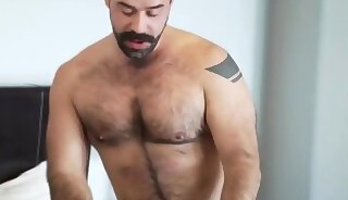 Pervy stepdad bareback fuck his stepson wet ass