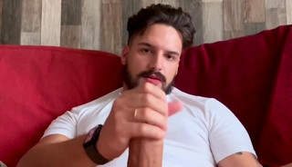S.H. jerking off big cock