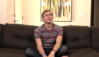 BoyCrush: Darron Bluu Moans While Stroking His Massive Dong On The Couch