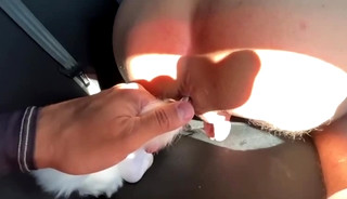 A man passing by touched my cock in the car and fucked me roughly without a saddle until I came.