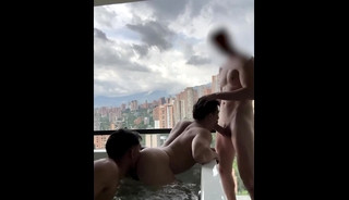 Zac Gets Wrecked By Two Big Cocks