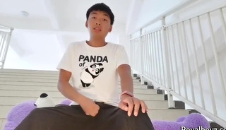 Asian Boy Jerks Off