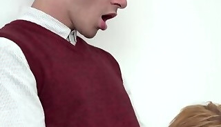 Religious hunks indulge in a hardcore ball licking threesome