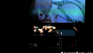 Rosebuds licking and hardcore anal fisting on the stage by gorgeous Axel Abysse and Yoshi Ka