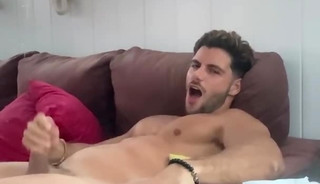 Masturbating on the sofa