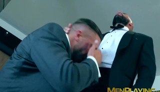 Executives Donato Reyes and Emir Boscatto analriding rough