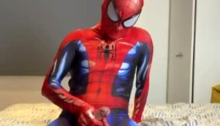 Spiderman Jerks Off