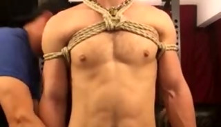 Hot guy bound and edged with vibrator