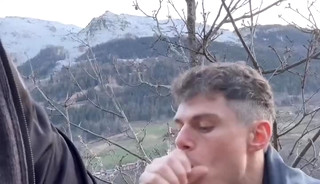 HIKER GOT HIS DICK SUCKED BY A STRANGER