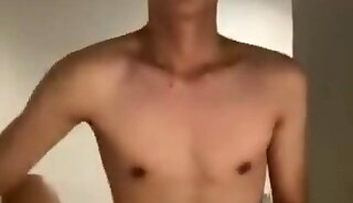 (French-speaking?) asian fucks a guy gently
