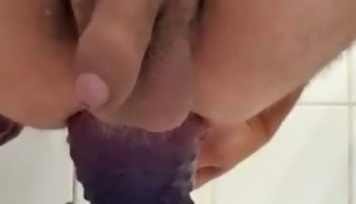 Guy Getting Fucked By Two Monstrously Large Dildos