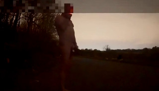 Naked jerk in road pt 3