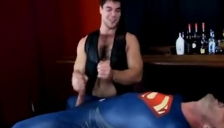 Aspen crushes SuperMan's balls thens fucks him