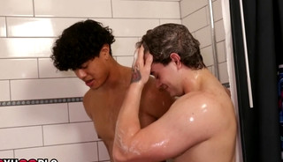 Dripping In Cum! Dillon James Learns Why They Call David The Slinger!