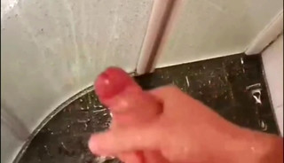 German guy Simon Nielsen stroking his big cock and cumming