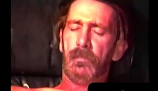 Rugged stud strips naked to tease with his throbbing hard cock