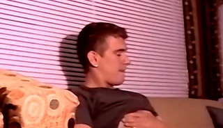 Amateur straightie enjoys solo jacking off and cumming