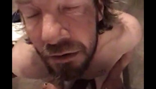 Mature White Trash men taking a gay load to the face