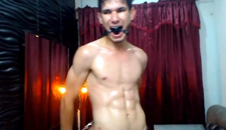 Lean Muscular Guy Handcuffed Gagged