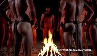AI Guys Around A Campfire