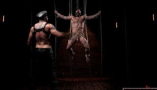Slave Miles Fallon back on his knees for a cruel spanking from Crush DAddy