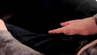 Handsome jock grabs his fat cock and strokes it manly