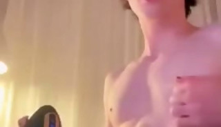 Hung twink and toy