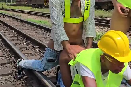 Workers had hot sex with the boss during their lunch break.