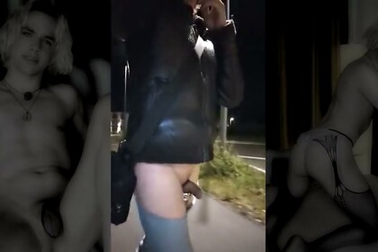 Bitchy FemBoy Walk in public
