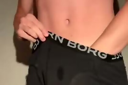Hot slave solo jerking
