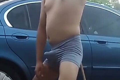 Jesus in excited boxer
