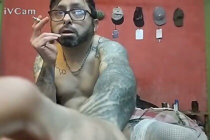 smoking and playing with my ass